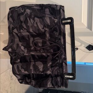 Black and Gray Camouflage Shorts